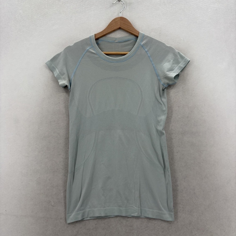 Lululemon Swiftly Tech Short Sleeve Womens Shirt 6 Gray Silverescent Stretch Gym